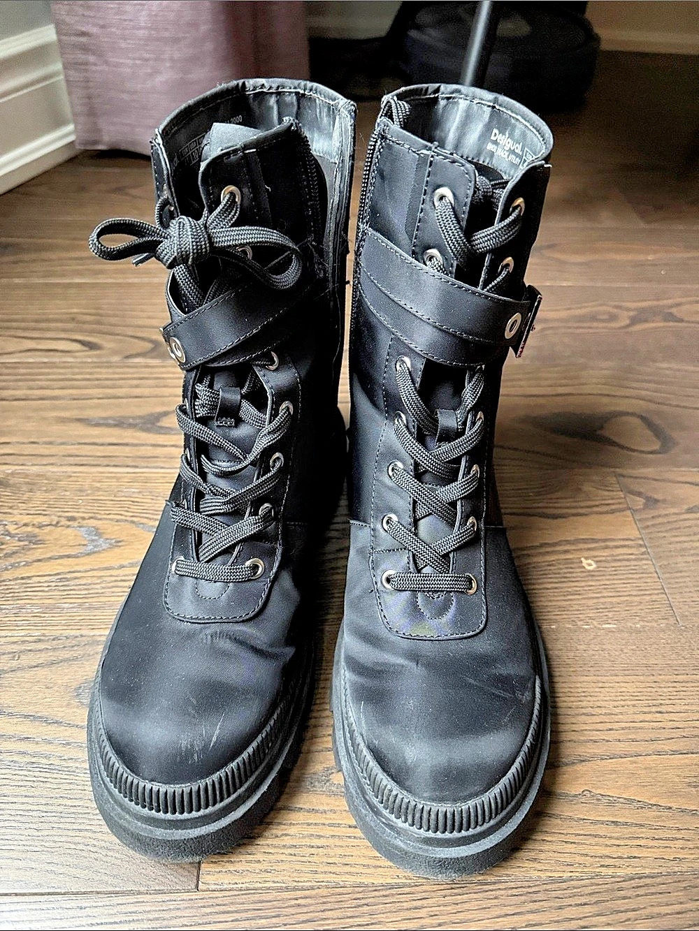 Desigual Track Utility Combat Boot Black US 10